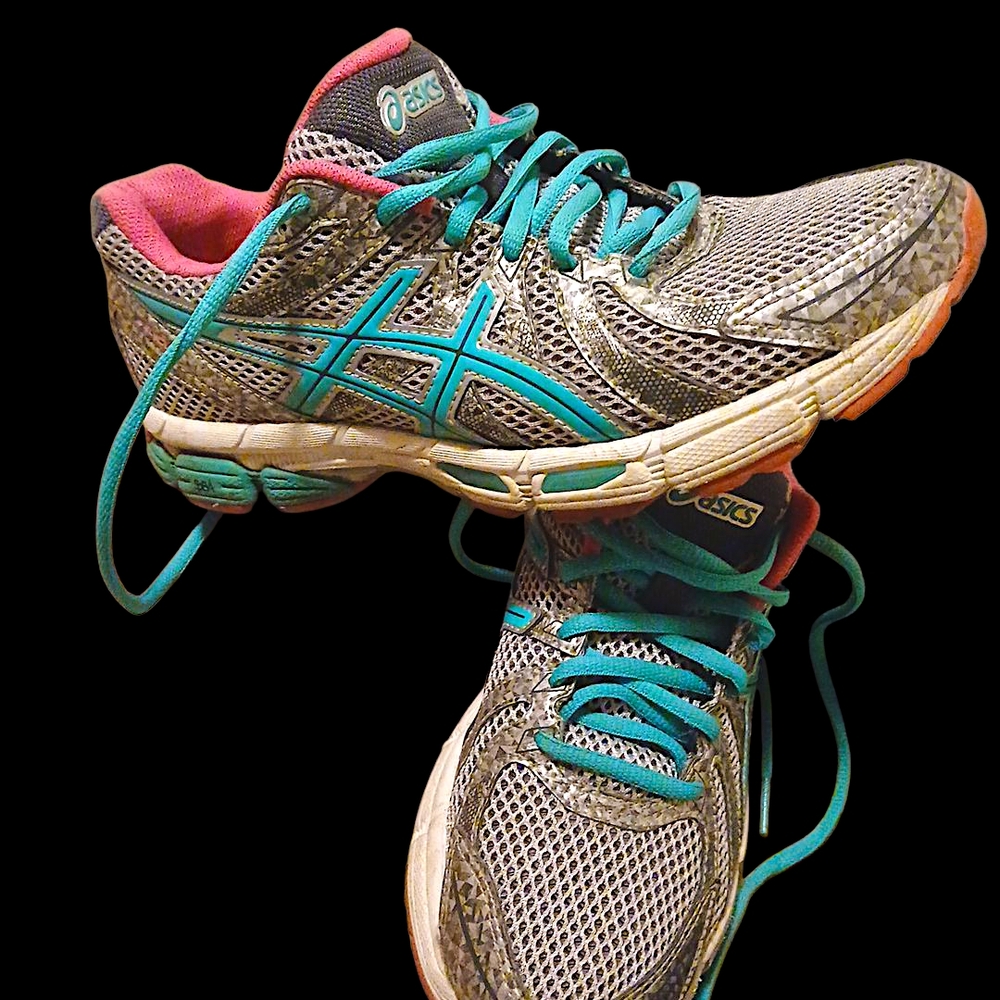 ASICS Gel Exalt Speva Gel Duomax Women's Gray and Teal Running Shoes Size 7.5